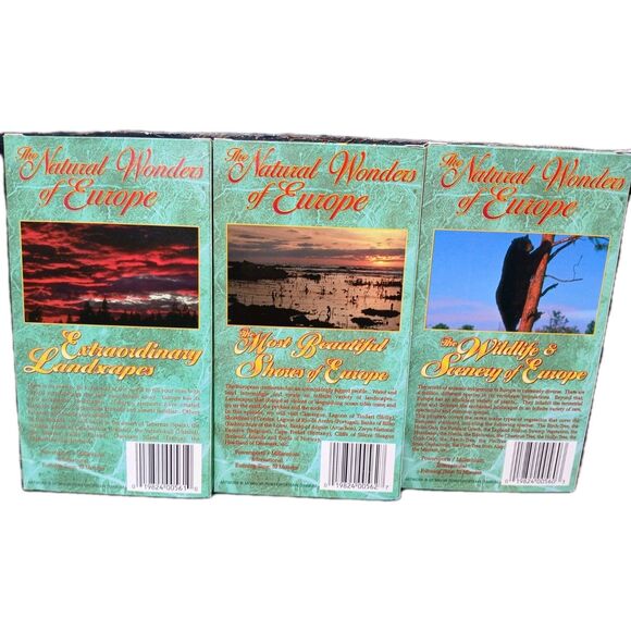 The Natural Wonders of Europe Giants of Europe VHS 3-Tape Set Good Condition - Picture 7 of 10